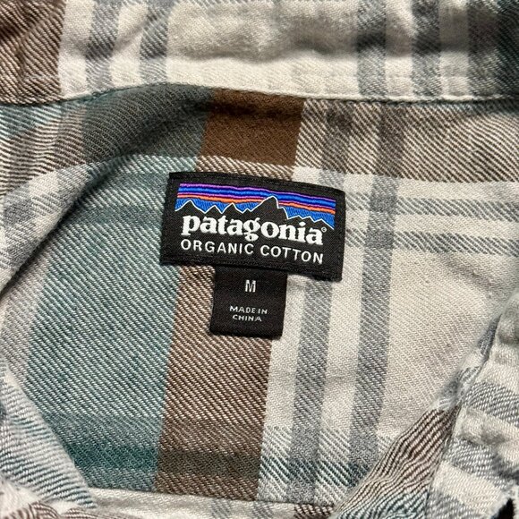 Patagonia Men's Fjord Flannel Shirt - White/Brown - Picture 3 of 7